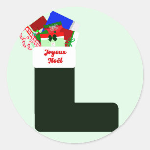 Joyeux Noel Classic Round Sticker