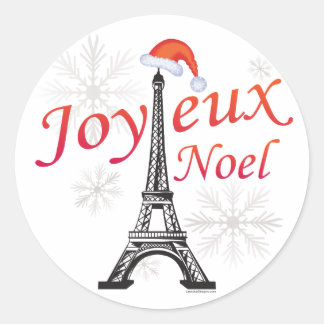 Joyeux Noel Classic Round Sticker