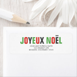 "Joyeux Noel" Colourful Bold Letters