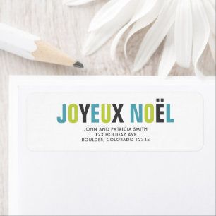 "Joyeux Noel" Colourful Bold Letters