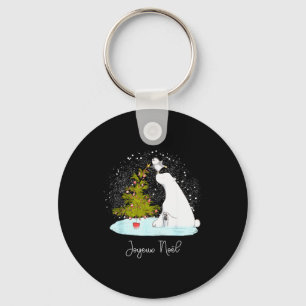 Joyeux Noël - Cute Lar Bear Penguin Christmas Key Ring