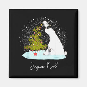 Joyeux Noël - Cute Lar Bear Penguin Christmas Magnet