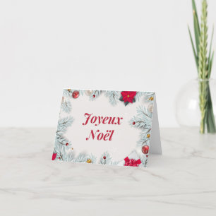 Joyeux Noël Double card for annual parties