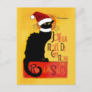 Joyeux Noël Du Chat Noir Christmas Holiday Postcard