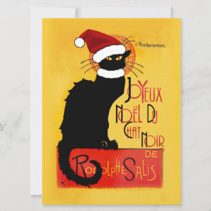 Joyeux Noël Du Chat Noir Invitation