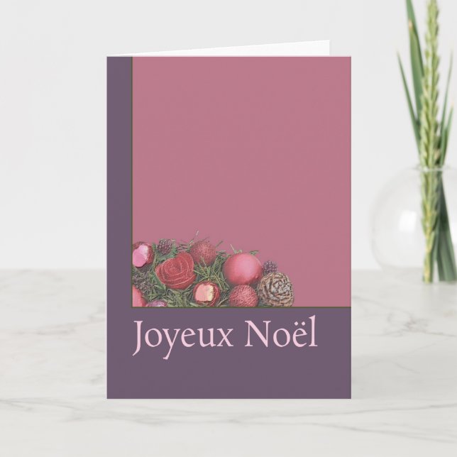 Joyeux Noël - French Christmas - Carte de Noël Holiday Card (Front)