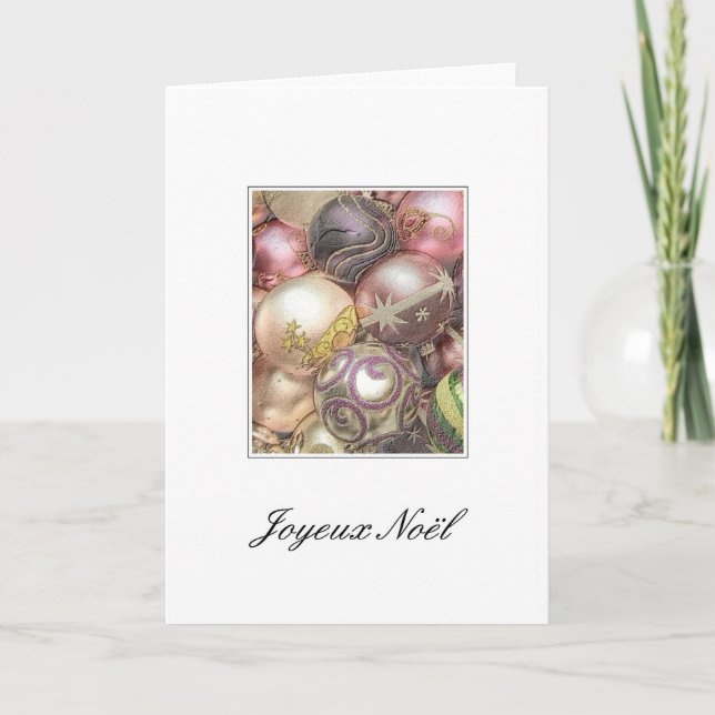 Joyeux Noël - French Christmas - Carte de Noël Holiday Card (Front)