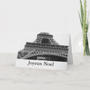 Joyeux Noel French Christmas Eiffel Tower Paris Holiday Card