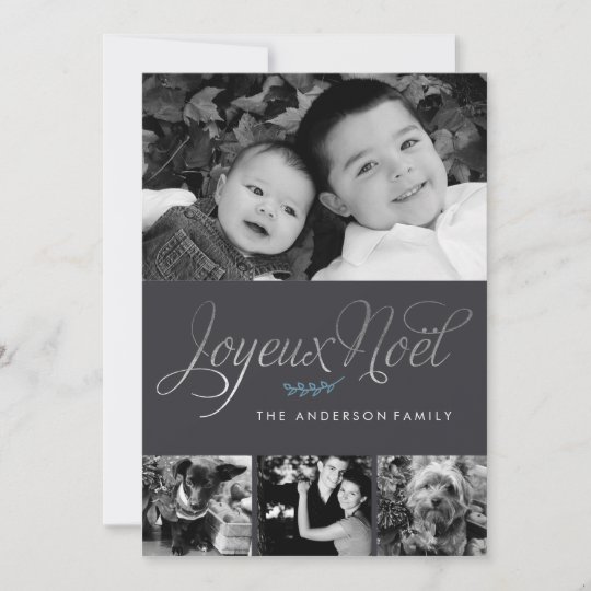Joyeux Noel French Christmas Holiday Card | Zazzle.co.uk