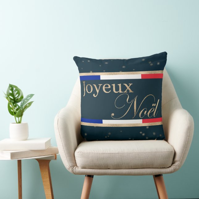 Joyeux Noël French Flag Christmas Cushion (Chair)