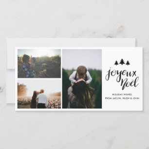 Joyeux Noel   Handwritten Script Holiday Photo Card