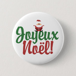 Joyeux Noel Happy Christmas 6 Cm Round Badge