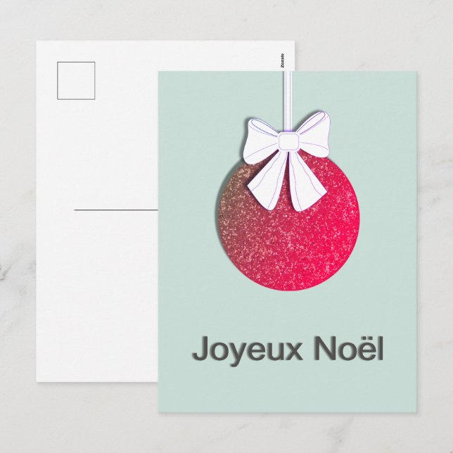 Joyeux Noel Holiday Postcard (Front/Back)