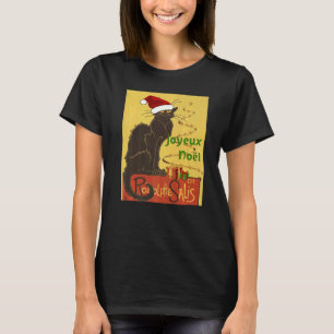Joyeux Noel Le Chat Noir Christmas Holiday Vector T-Shirt