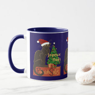 Joyeux Noel Le Chat Noir Spoof With Yule Tree Mug