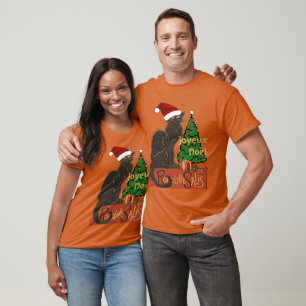 Joyeux Noel Le Chat Noir Spoof With Yule Tree T-Shirt