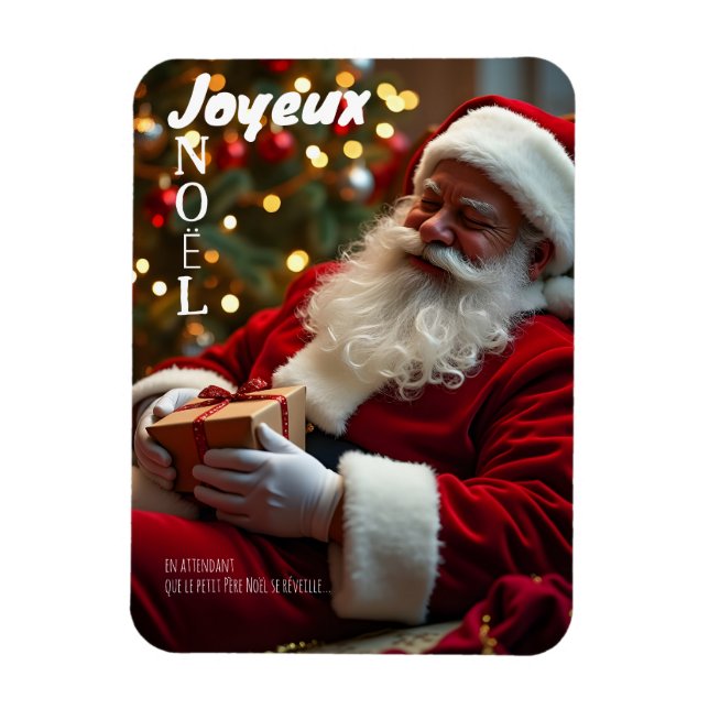 Joyeux Noël Le Père Noël s'est endormi FPM Magnet (Vertical)
