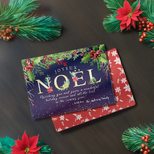 Joyeux Noel Merry Christmas New Year Holiday Wish