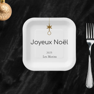 Joyeux Noel - minimalist  Paper Plate
