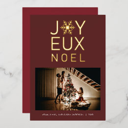Joyeux Noel Modern and Classy Foil Card