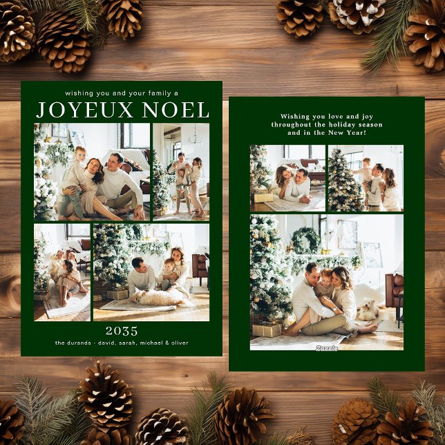Joyeux Noel Multi Photo Holiday Card (Creator Uploaded)