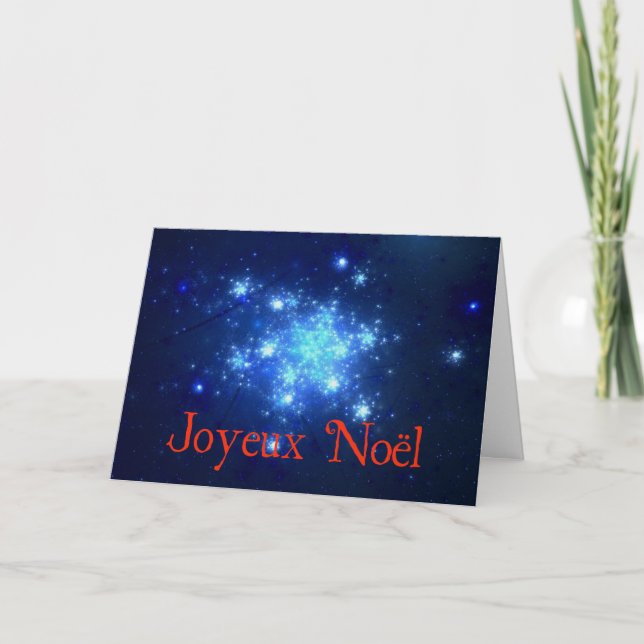 Joyeux Noel - Night Sky Holiday Card (Front)