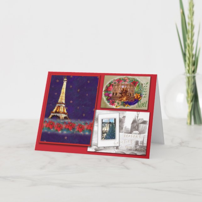 JOYEUX NOEL NOTRE DAME GREETING HOLIDAY CARD (Front)