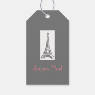 Joyeux Noel Paris French Christmas Gift Tag