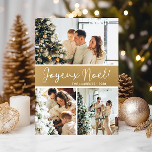 Joyeux Noel Photo Collage Holiday Card