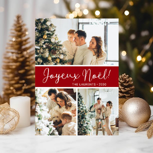 Joyeux Noel Photo Collage Holiday Card