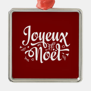 Joyeux Noel Red  Metal Tree Decoration