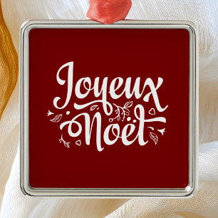 Joyeux Noel Red  Metal Tree Decoration