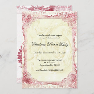 Joyeux Noel rouge Festive Invitation