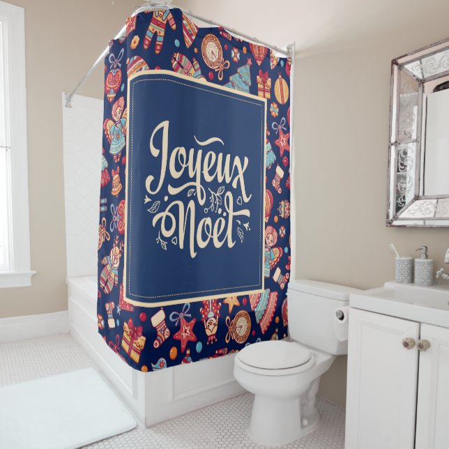 Joyeux Noel Shower Curtain (In Situ)