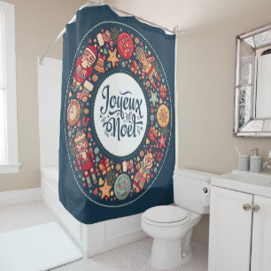 Joyeux Noel Shower Curtain