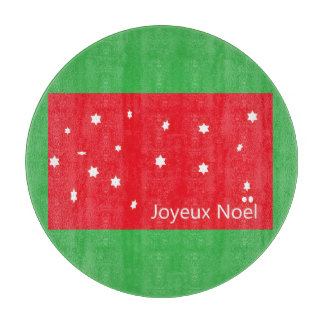 Joyeux Noel Snowflakes Cutting Board