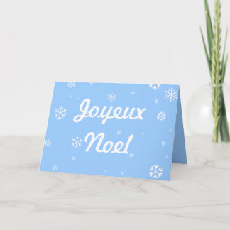 Joyeux Noel Snowflakes Holiday Card