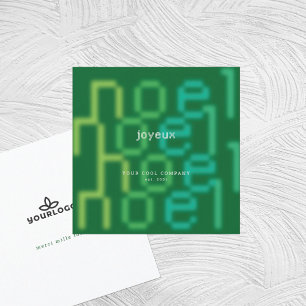 JOYEUX NOEL TECH FONT CORPORATE CHRISTMAS HOLIDAY CARD