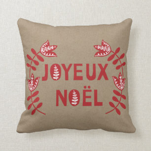 Joyeux Noel Throw Pillow