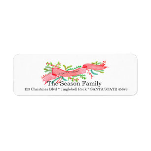 Joyeux Noël, watercolor Christmas banner