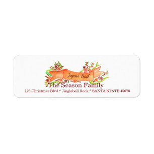 Joyeux Noël, watercolor Christmas banner