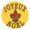 Joyeux Noel with Fleur de Lis Holiday Cards