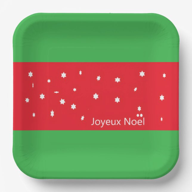 Joyeux Noes Christmas plates (Front)