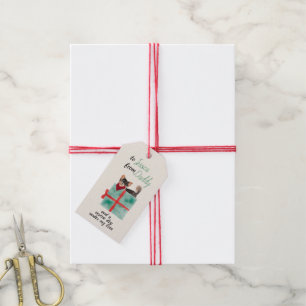 Joyful 12 Dogs of Christmas in Holiday Attire Gift Tags