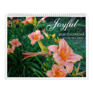 Joyful 2026 Calendar with KJV Bible Verses