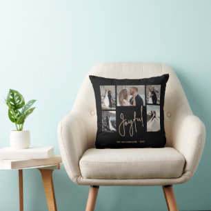 JOYFUL 5 Photo Christmas Cushion
