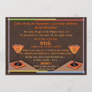Joyful 65th Birthday Invitation