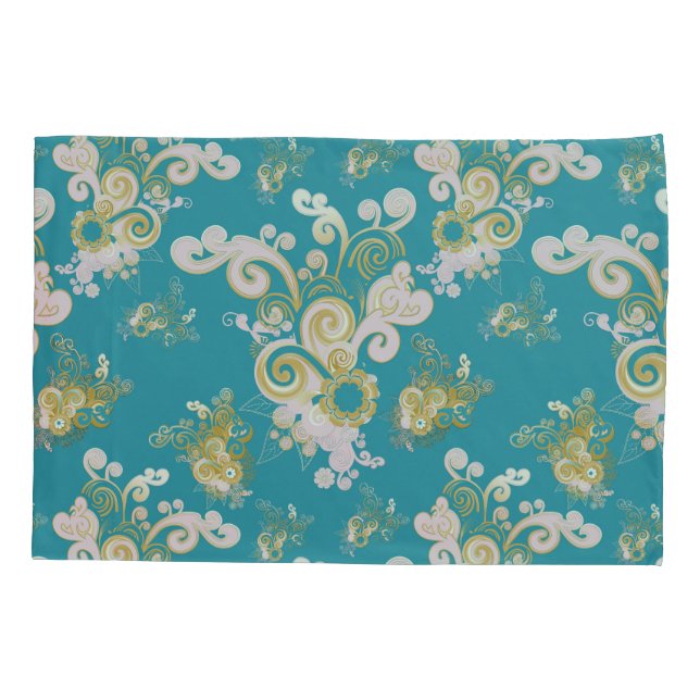 Joyful abstract flower petal  design pillowcase (Back)