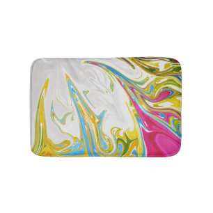 Joyful Abstract Painting   Best colourful fine art Bath Mat