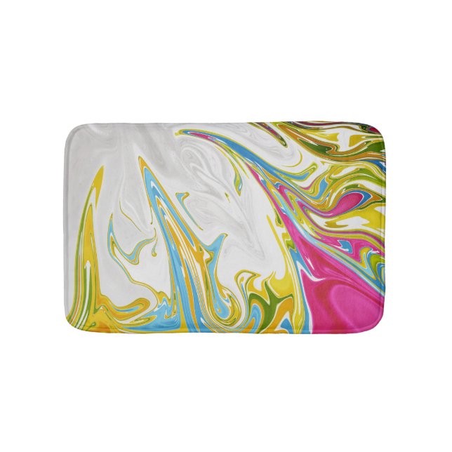 Joyful Abstract Painting | Best colourful fine art Bath Mat (Front)